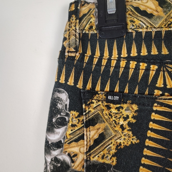 Goth Punk Skull Skinny Jean Pants - Picture 10 of 12